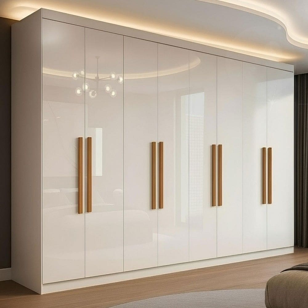 Guarda-Roupa Casal German 8 Portas 4 Gavetas Branco - Maxel