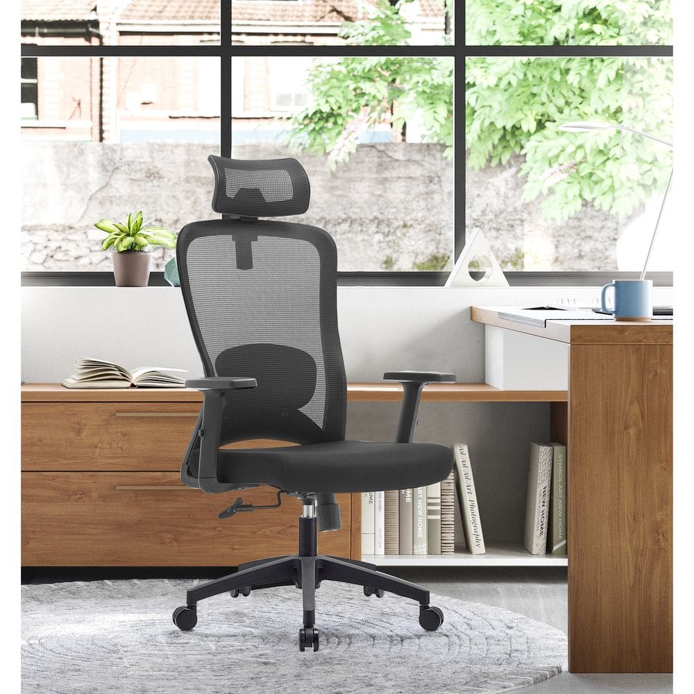 Cadeira Escritório Ergonômica Ergo Basic Giratória com Encosto Mesh Reclinável e Suporte Lombar SAMMYH