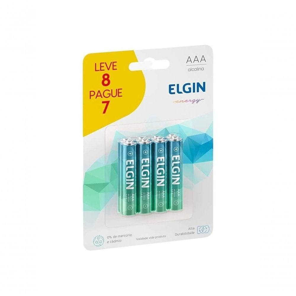 Pilha Alcalina Aaa Elgin Pague 7 Leve 8