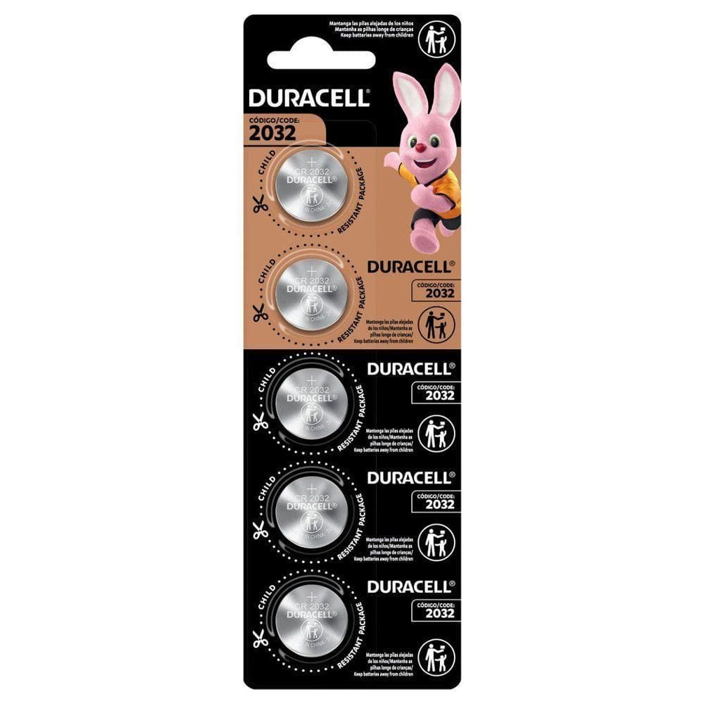 Pilha Moeda Lithium 3v Cr2032 Duracell Com5 Pilhas