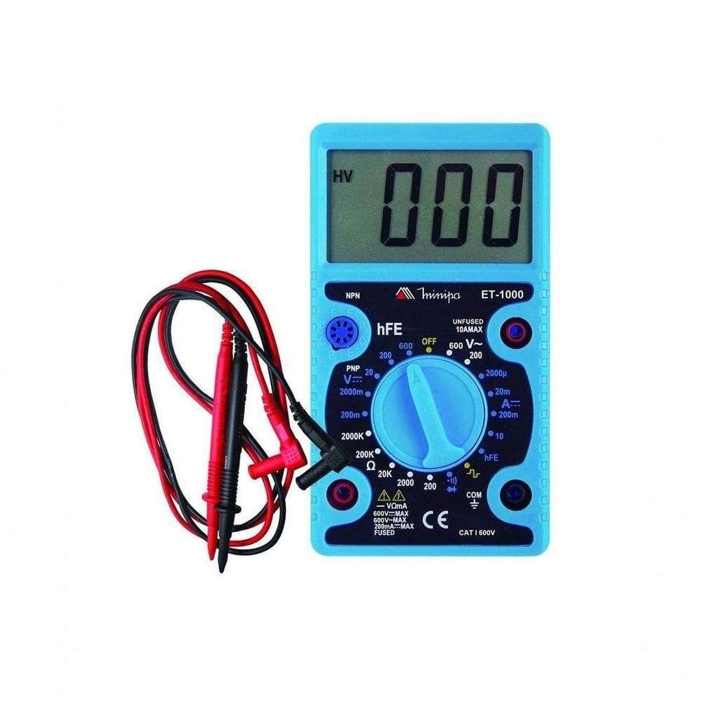 Multímetro Digital Minipa Et-1000 Cat I600v
