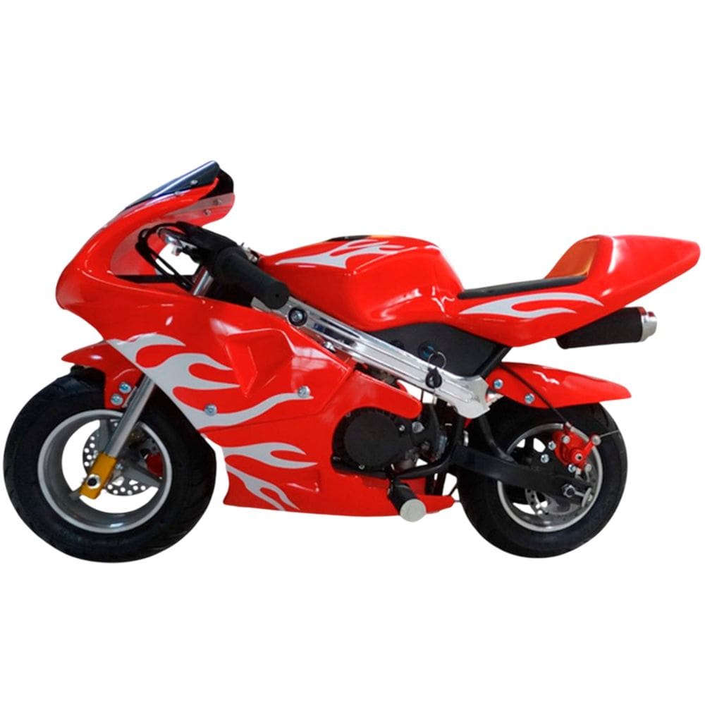 Mini Moto Infantil Gasolina 2 Tempos 49CC Speed Ninja GP Esportiva Vermelha Importway WVPR-204