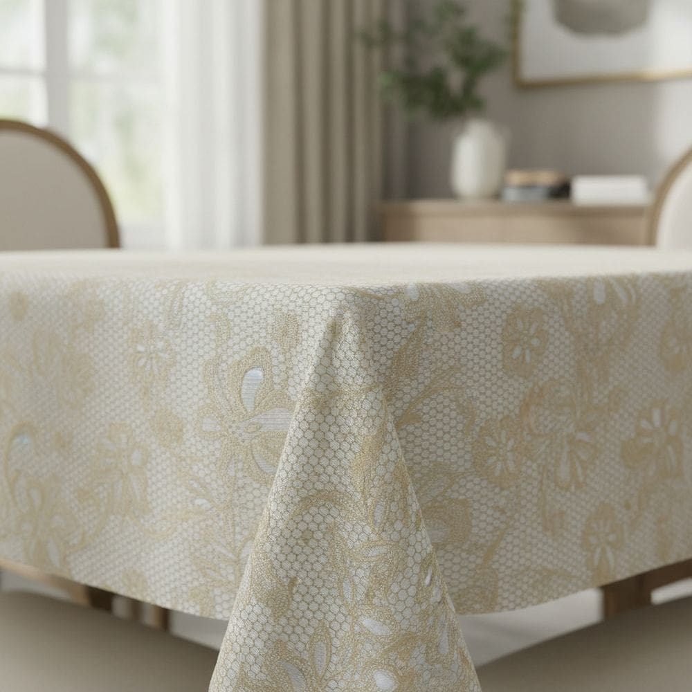 Toalha de Mesa Teka Basic 4 Lugares Quadrada Estampada 1,40m x 1,40m