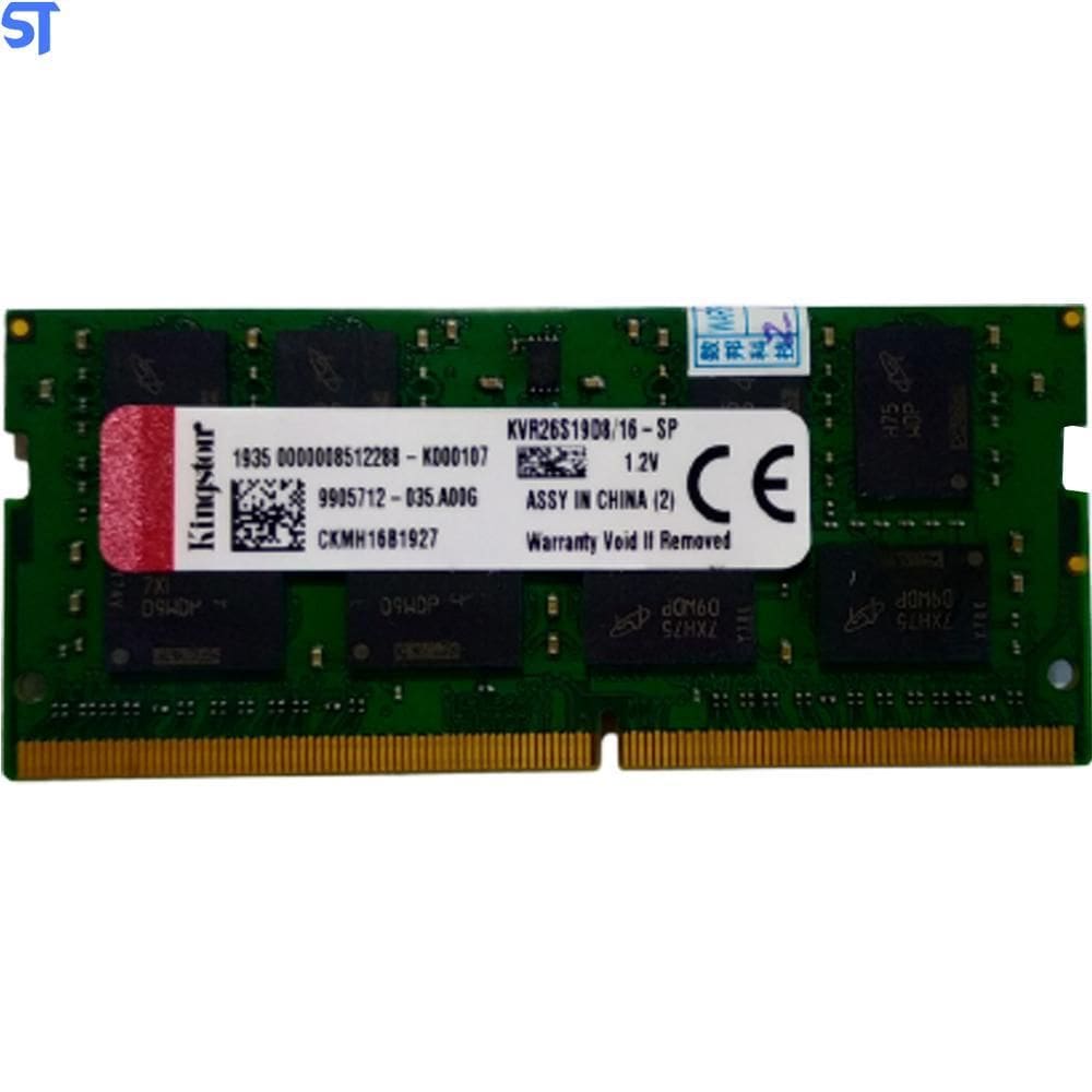 Memória Ram Notebook16Gb Kingston Kvr26S19D8/16 2666Mhz Ddr4