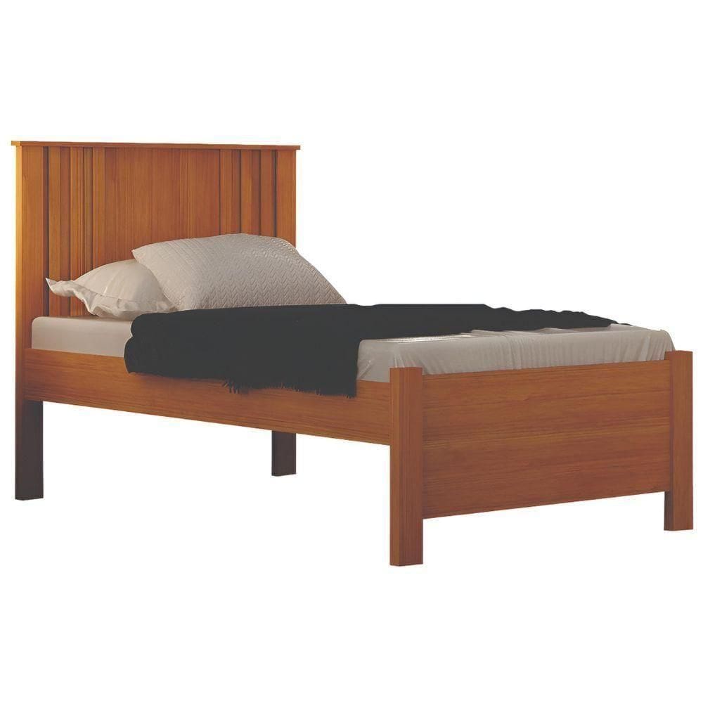 Cama Solteiro Milano Cinamomo Leifer Móveis