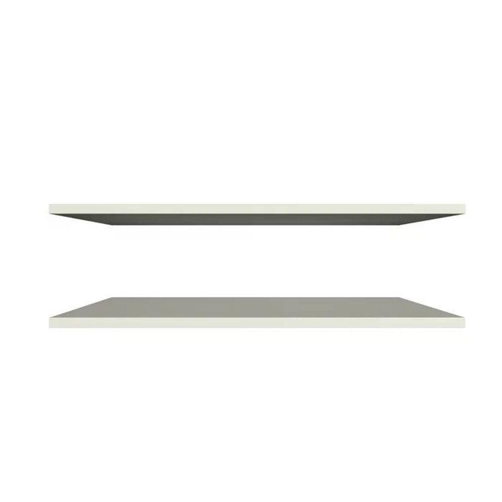 Kit Com 2 Prateleiras 60 X 15mm Suporte Invisível Branco