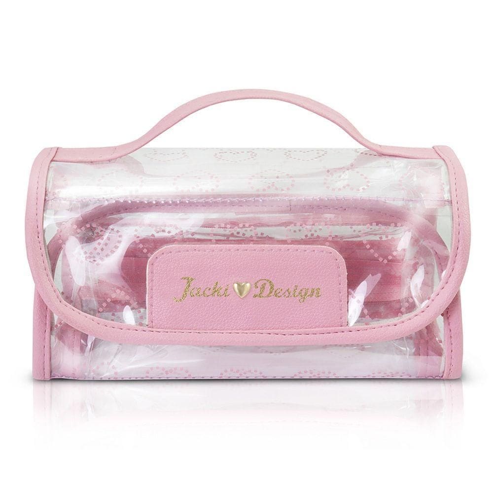 Necessaire Rocambole Transparente Jacki Design - Love Rosa