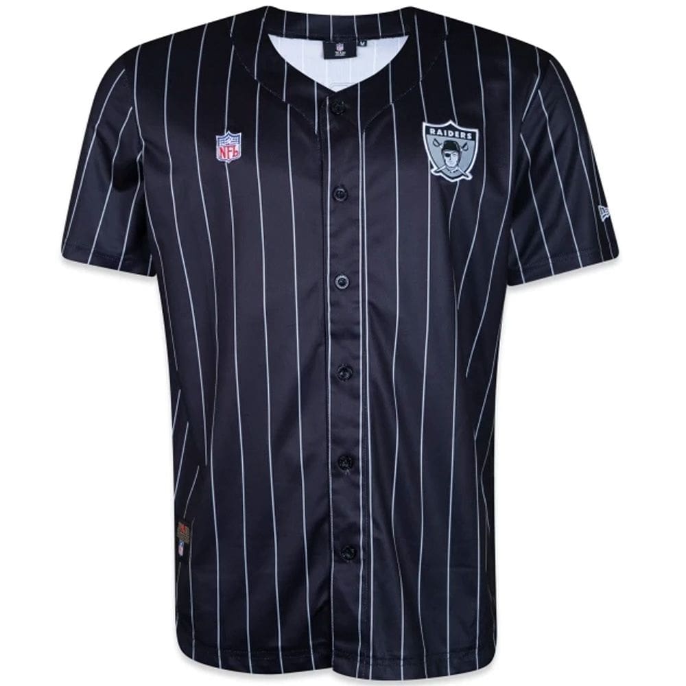 Camisa Jersey New Era NFL Las Vegas Raiders Stripes