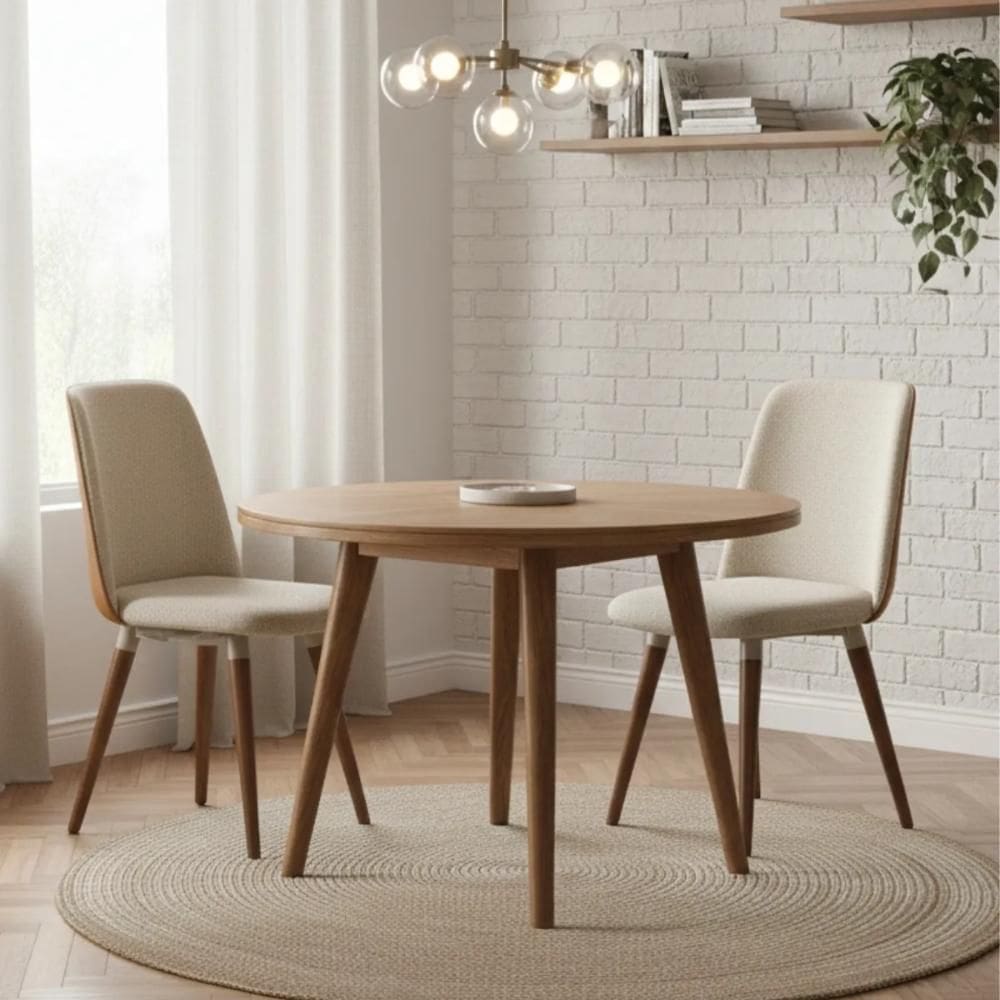 Jogo 2 Cadeiras Dakota M2 Giratória Naturalle Bouclé Caramelo