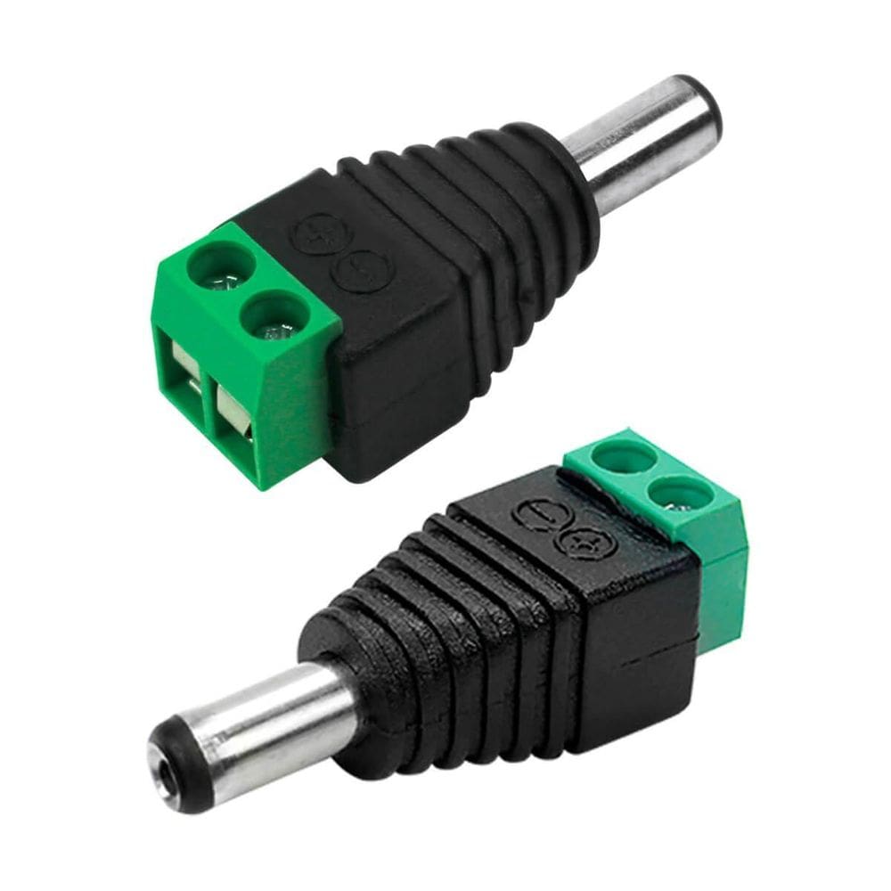 10X Conector Plug P4 Macho Com Borne Para Cftv Câmera Fonte