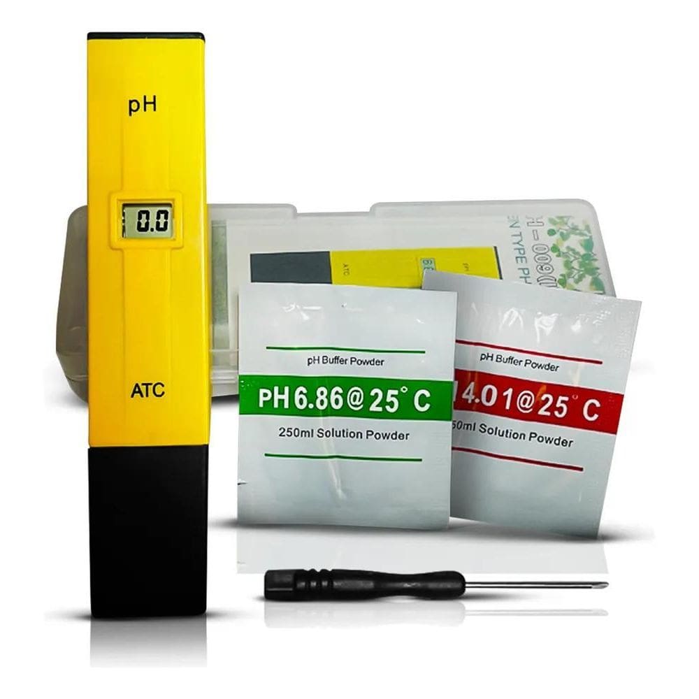 2X Medidor De Ph Digital Agua Doce Salgada Aquario Lago Pisc