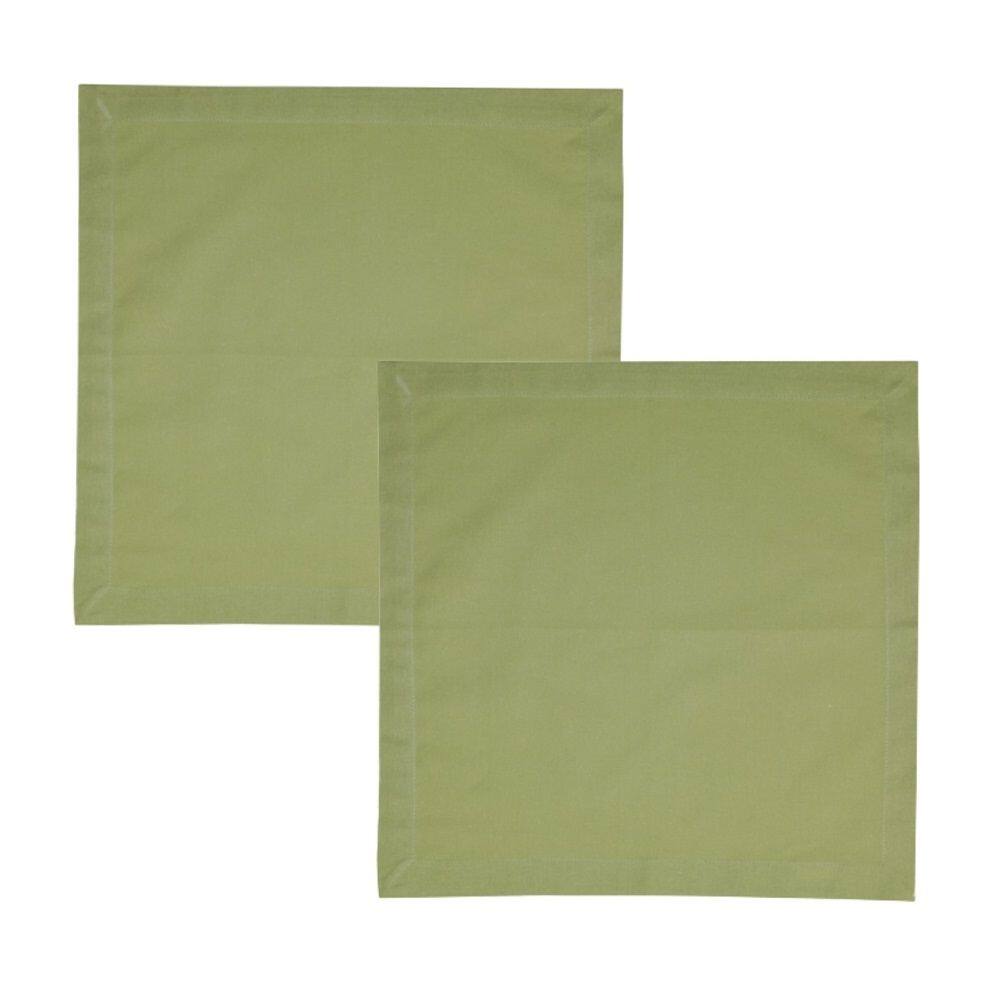 Cj 2 Guardanapos de Tecido Algodão Verde Claro 40x40cm Royal Decor