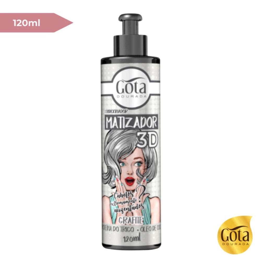 Matizador Condicionador 3d Grafite Gota Dourada 120 Ml
