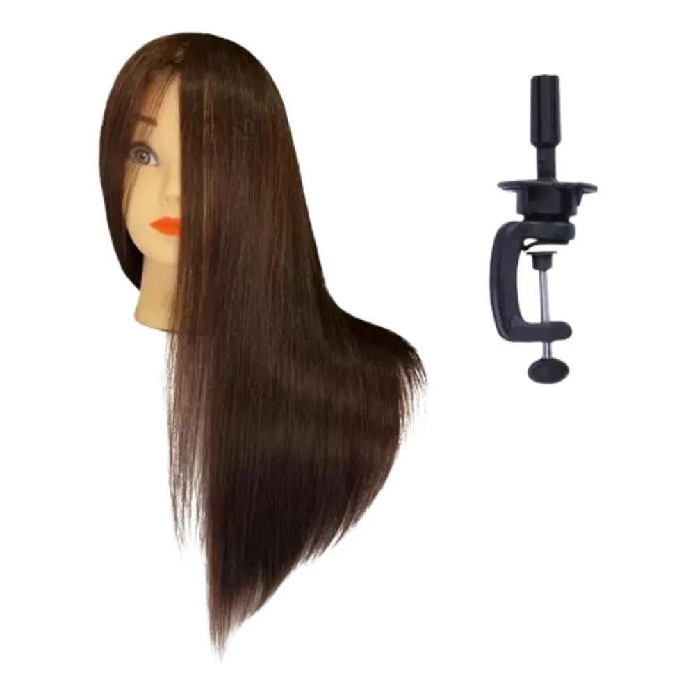 2X Manequim Cabeça De Boneca Misto Para Treino Cabelo Humano