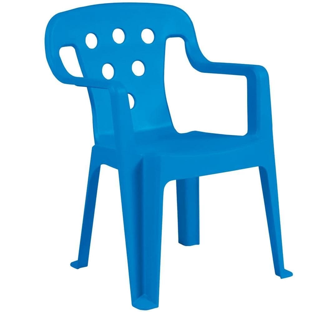 Cadeira Infantil Mor de Plástico, Azul