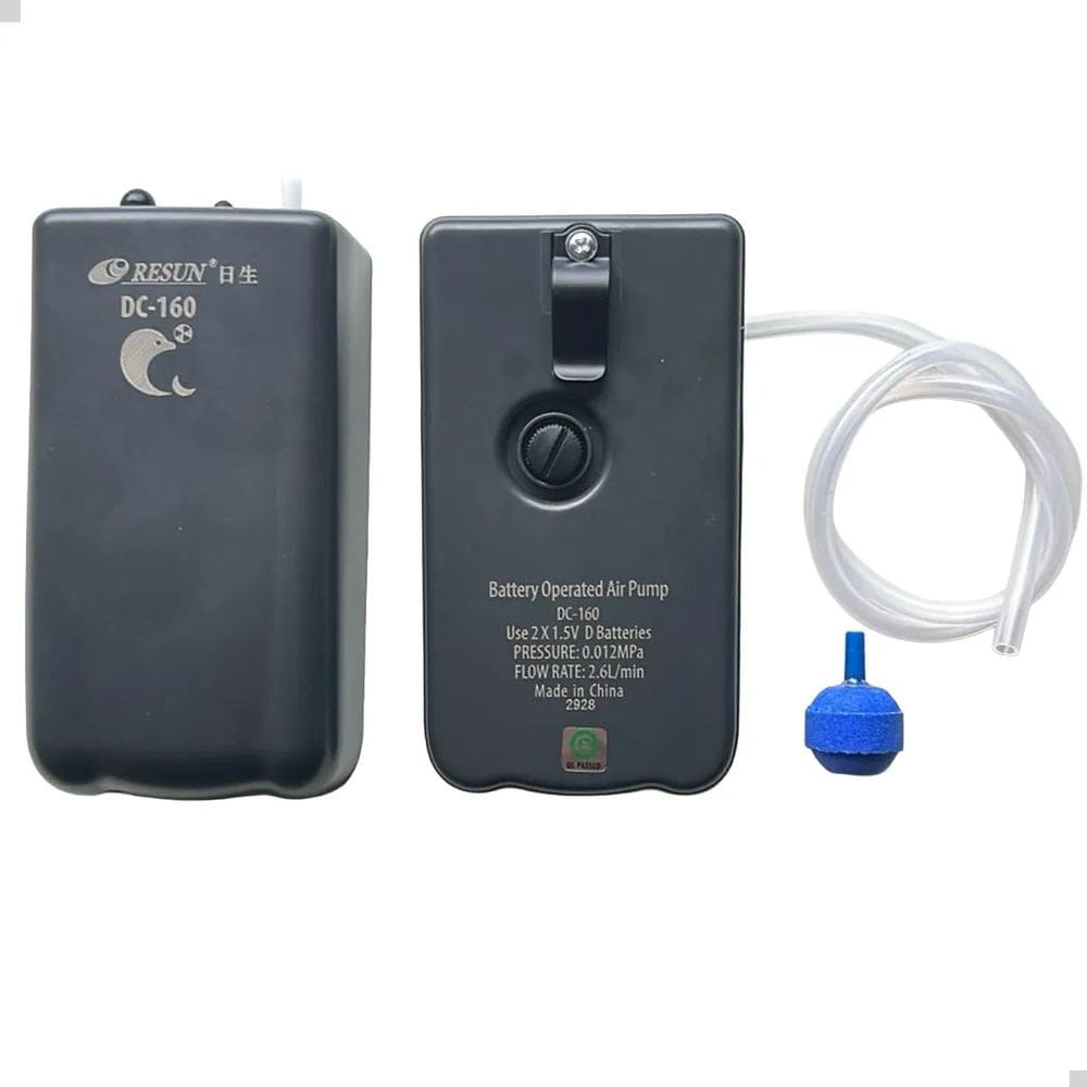 Bomba Ar Portatil Aquario Pilha Emergencia Transporte Peixes