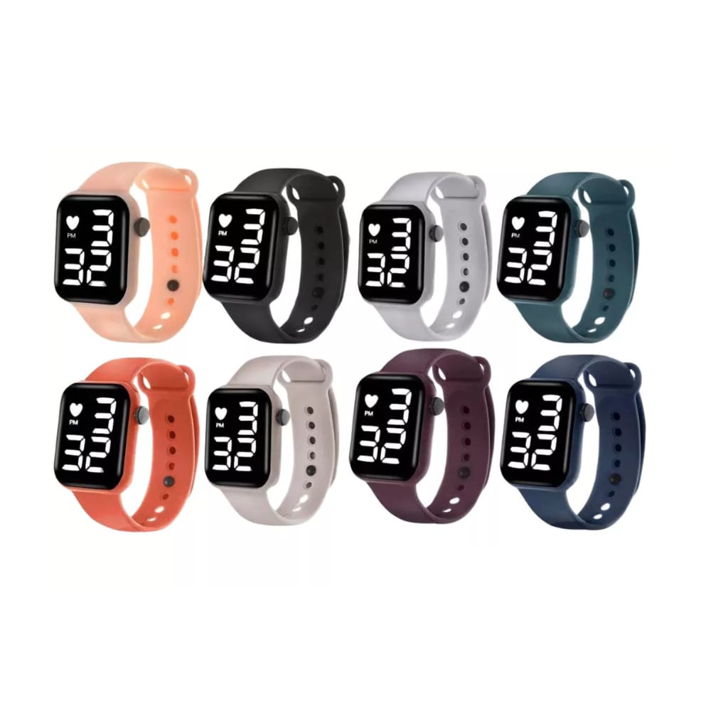 Kit 20 Relógio Digital com Bracelete Esport Led Pro - Tudo em Caixa