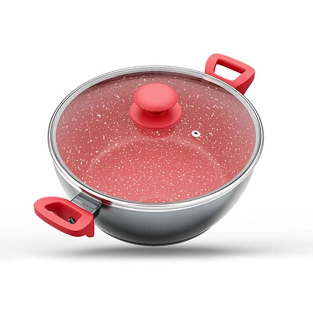 Panela 24cm Tampa de Vidro Revestimento Cerâmica Redstone PPN24A Philco