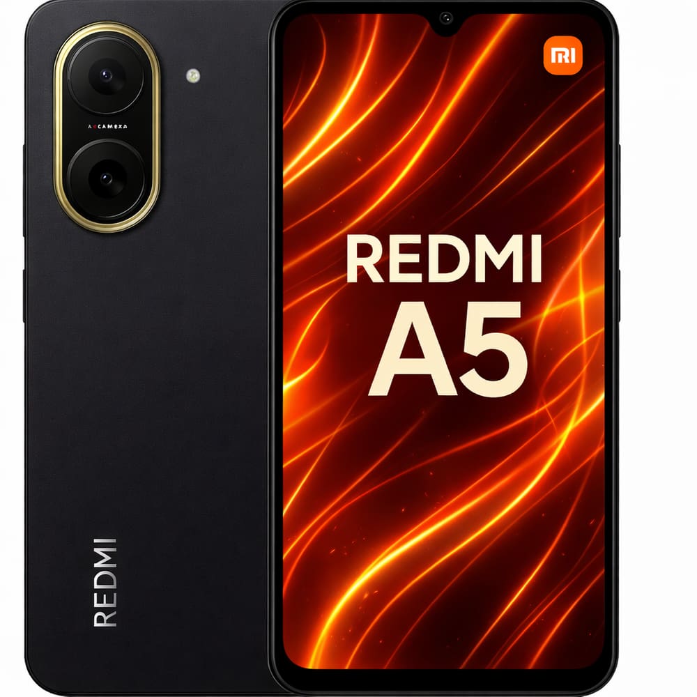 Smartphone Celular Xiaomi Redmi A5 4G, 128GB, 4GB RAM, Câmera 13MP, Tela 6,79 HD+ 90Hz, Android 14, Bateria 5000mAh, Dual SIM, Cor Preta