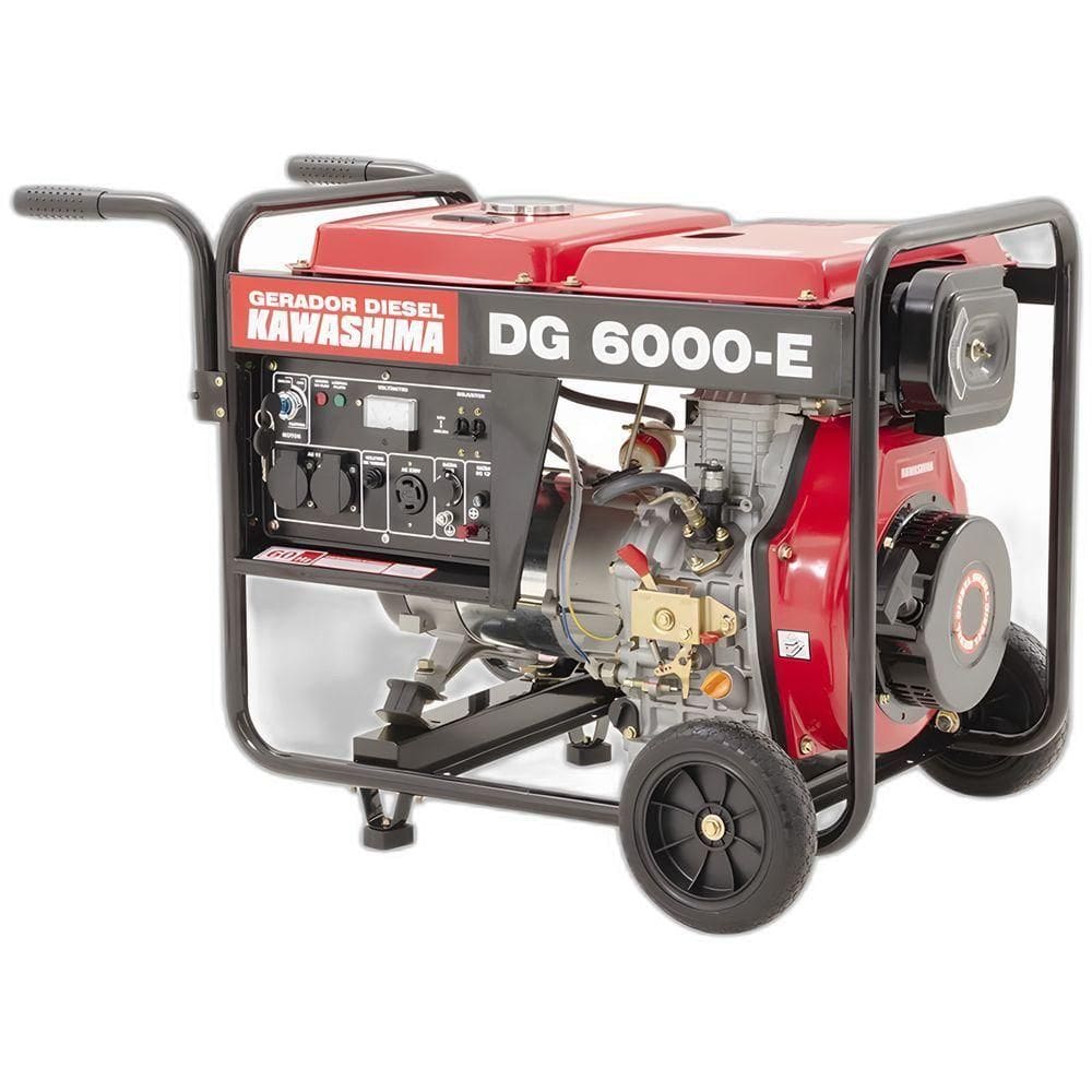 Gerador à Diesel Dg6000e 120/240v Biv 4600w Kawashima