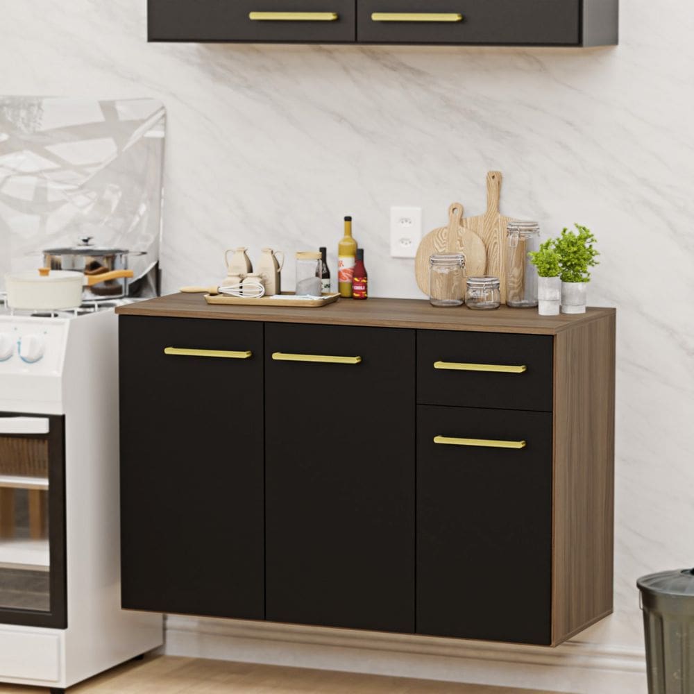 Balcão Auxiliar Modulado 15mm Bancada Cozinha Compacta