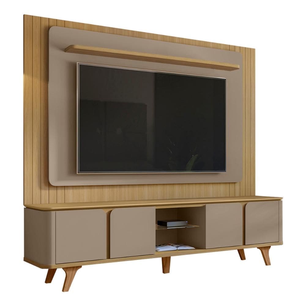 Conjunto Sala Rack e Painel Roma Para TV até 60 Polegadas