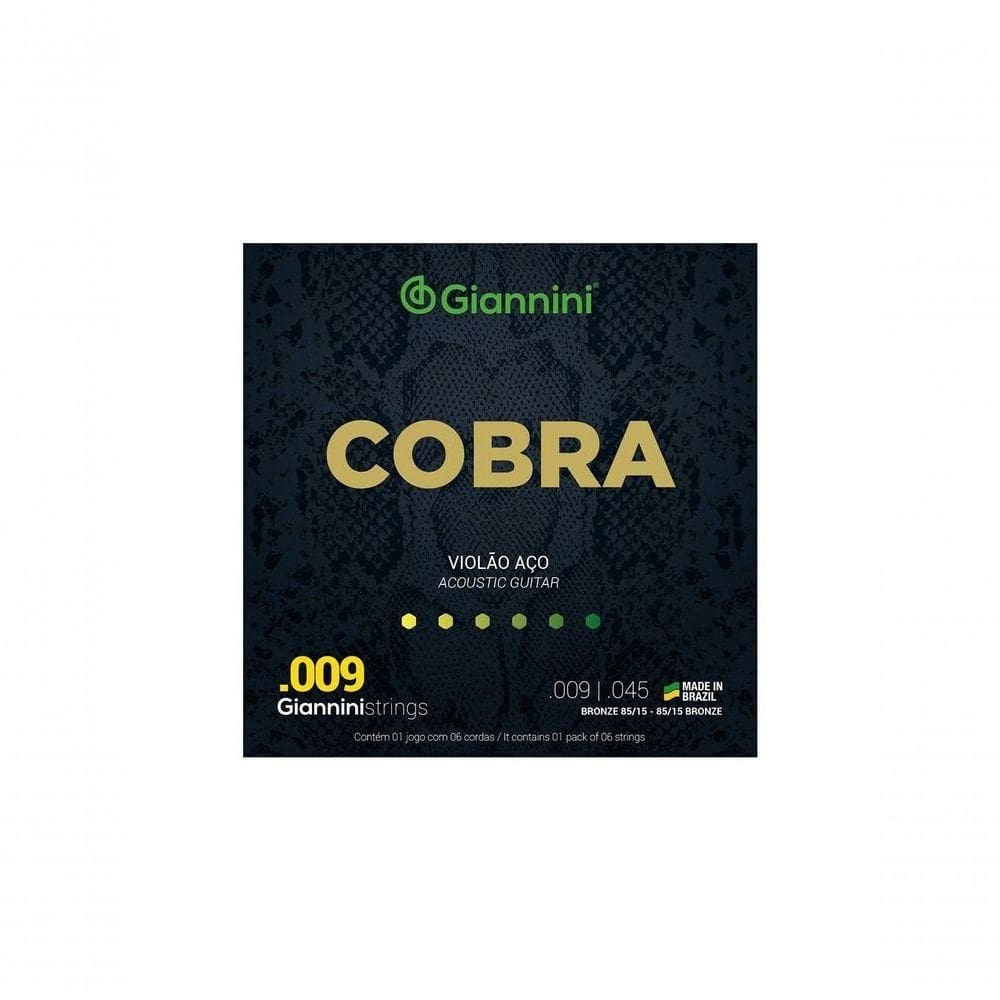 Encordoamento Violão Cobra Aço .009 Bronze Geewak