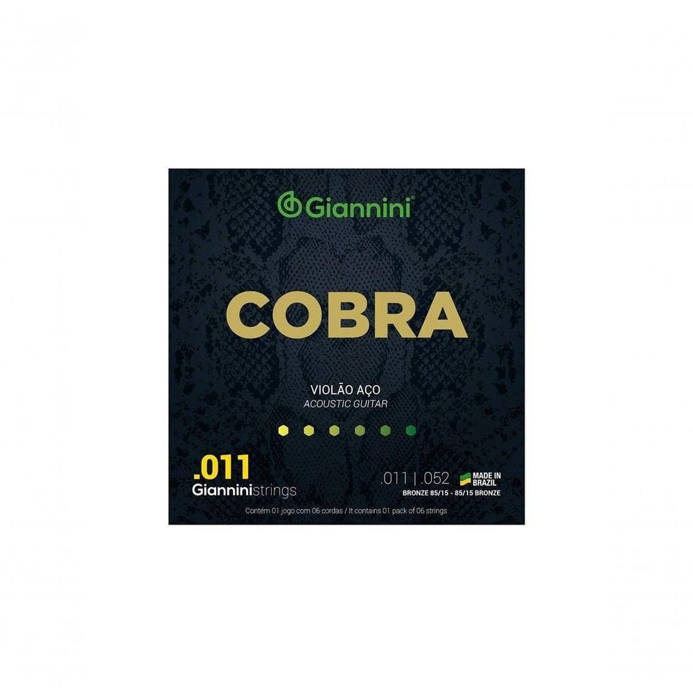 Encordoamento Violão Aço Cobra .011 Bronze Geeflk