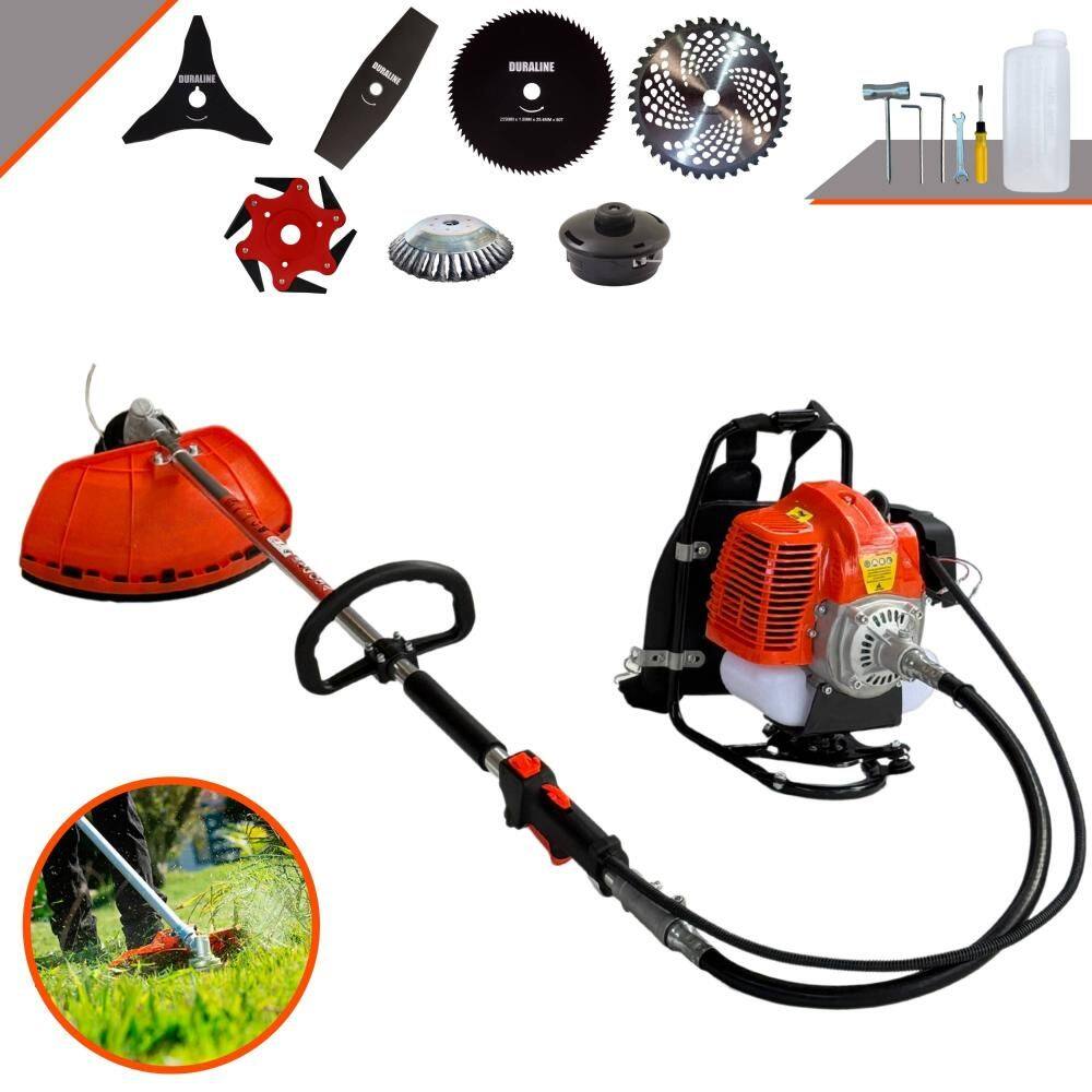 Cortador de Grama Costal Terra GRC-430 43cc 1,7HP Com Carretel + Facas 2 Pontas, 3 Pontas, 6 Pontas, 40 Dentes de Vídea, 80 Dentes, Trimmer e Escova