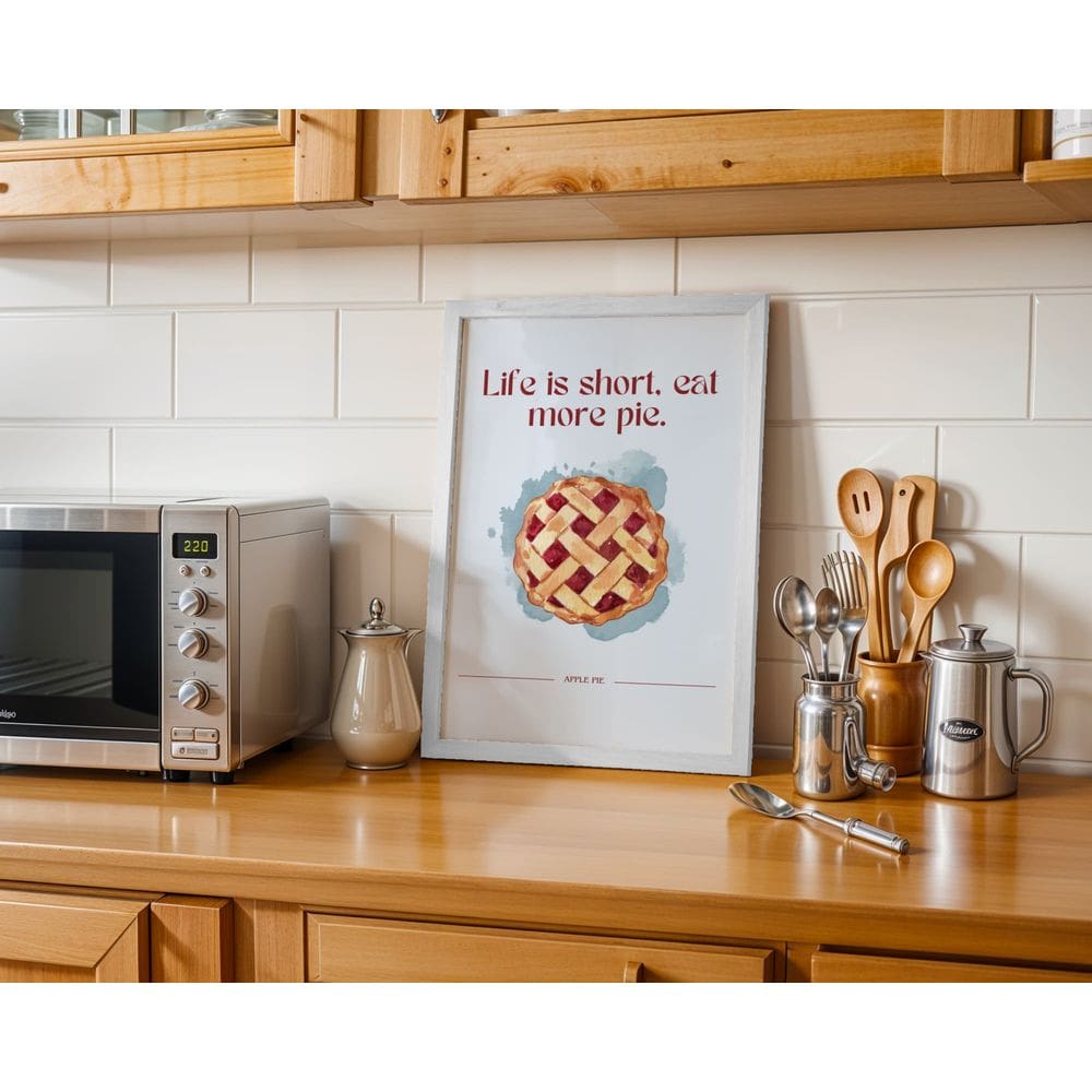 Life is short, eat more pie - 30 x 40 Baixa (vinil)