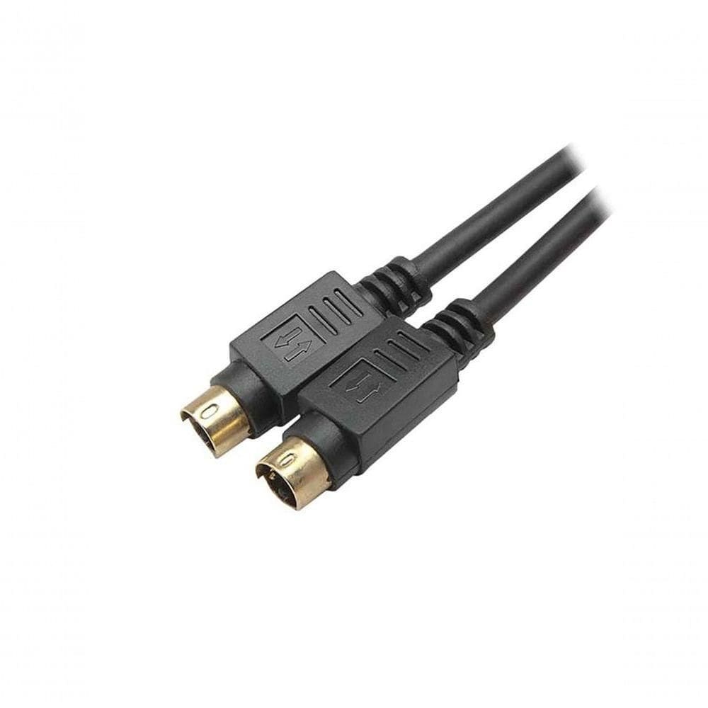 Cabo De Vídeo Super Vhs 2m Mini Din Dourado