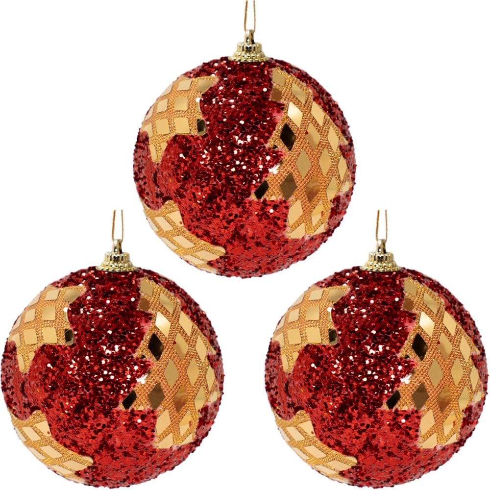 Kit 30 Enfeite Bolas Natalina Árvore Natal Estrela Artesanal