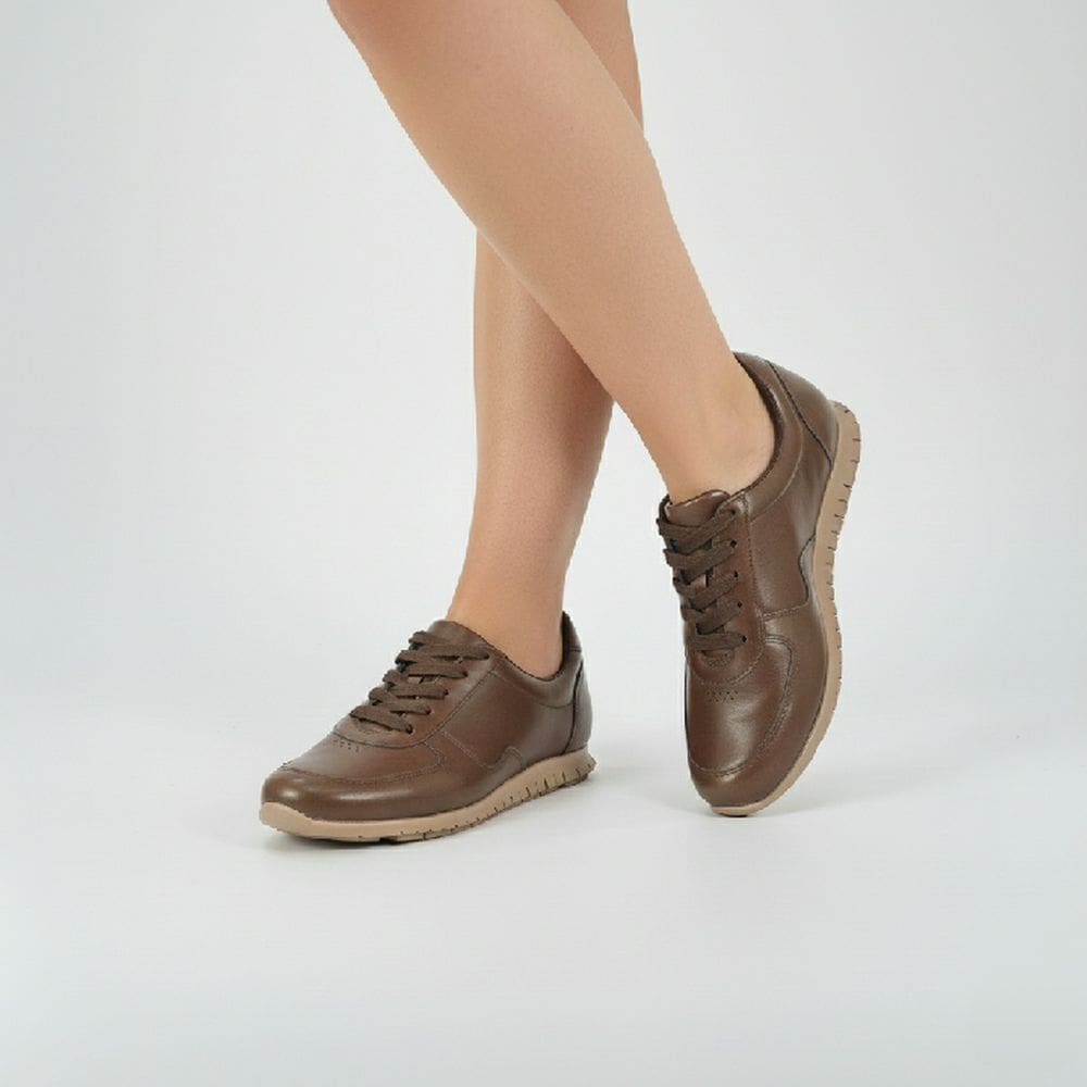 Tênis Feminino Numeração Especial Grande Marrom Amelia