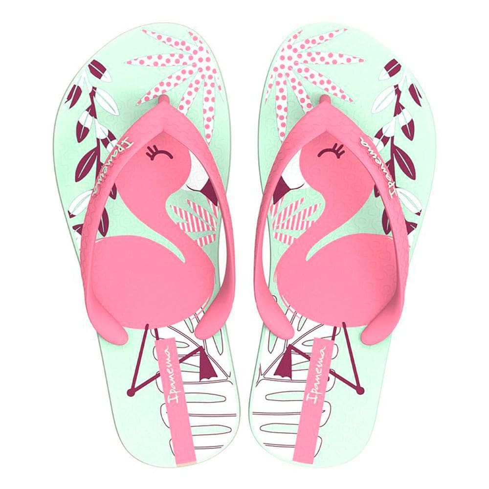 Chinelo Ipanema Infantil Fantasia Rosa e Verde Tamanho 29/30 1 Par