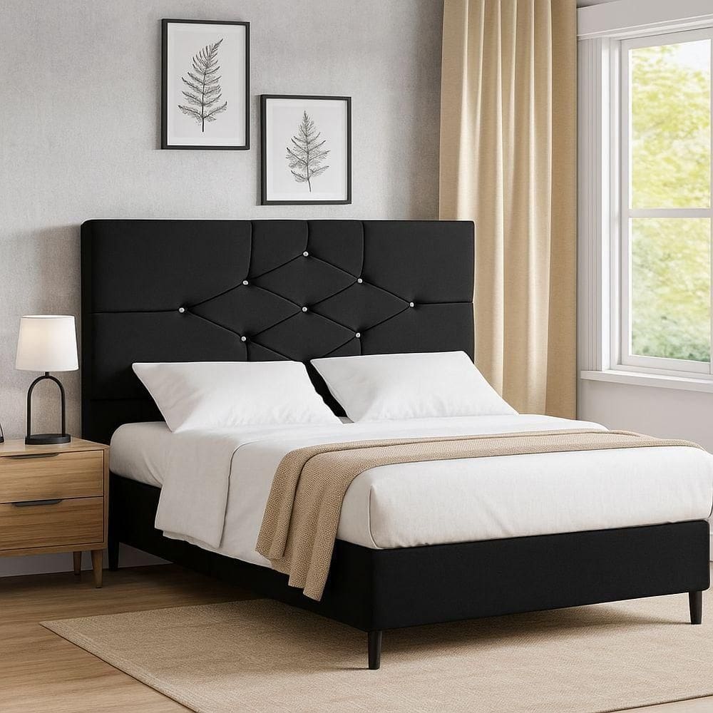 Cabeceira Cama Box Queen 195 Cm Camboriú Preto