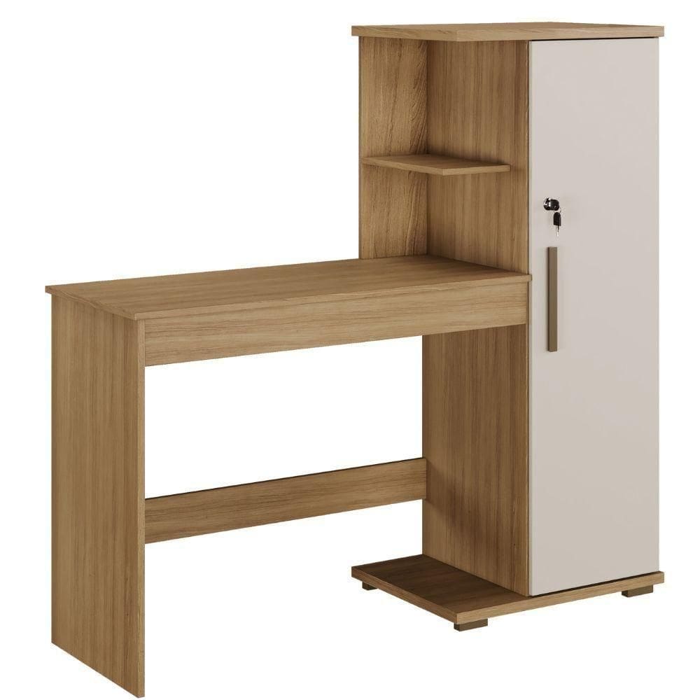 Escrivaninha Savana 1 Porta Cinamomo Off White Arte Móveis