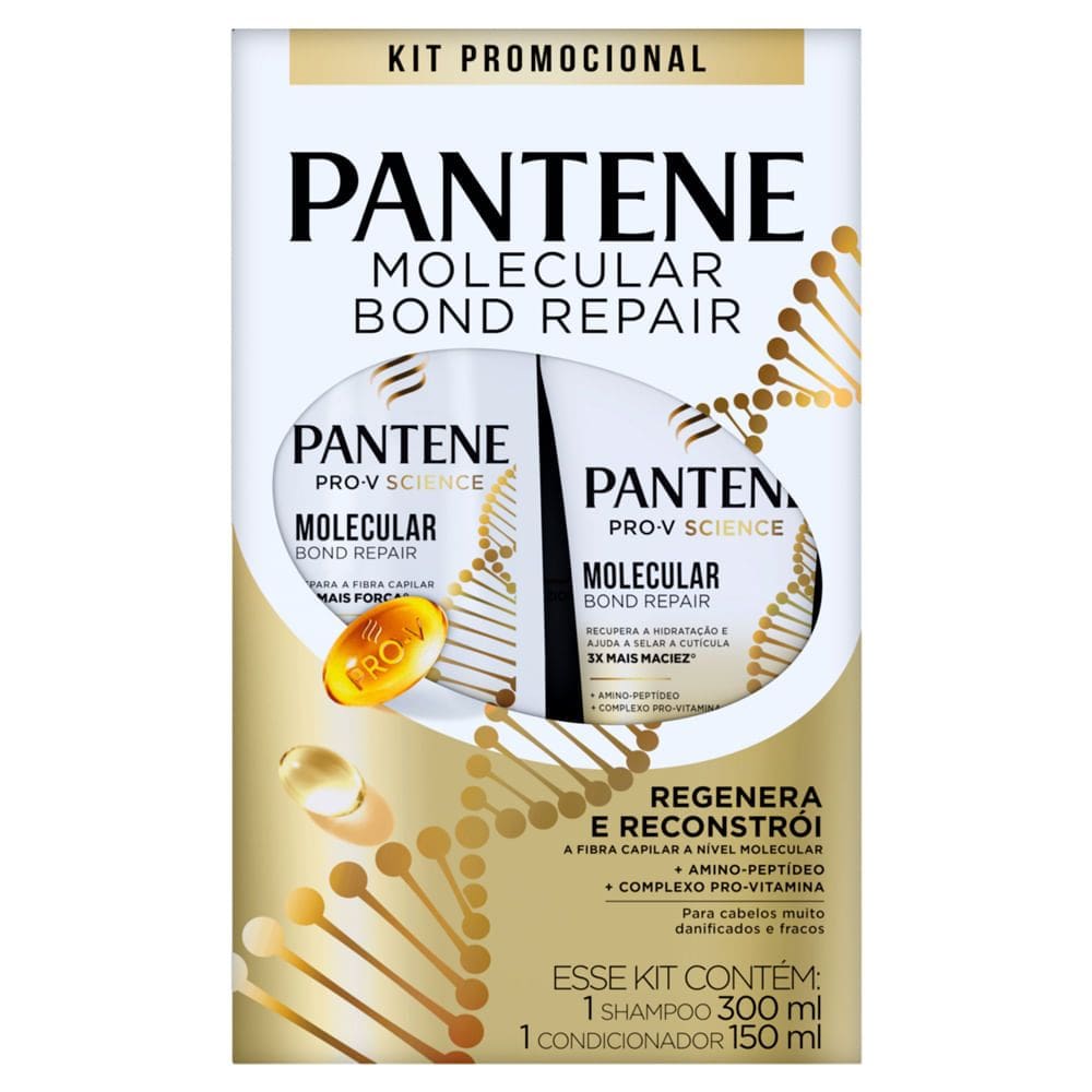 Kit Pantene Pro-V Science Molecular Bond Repair Shampoo 300ml e Condicionador