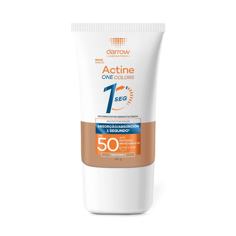 Protetor Solar One Actine Colors FPS50 1 Segundo Tom 2 40g