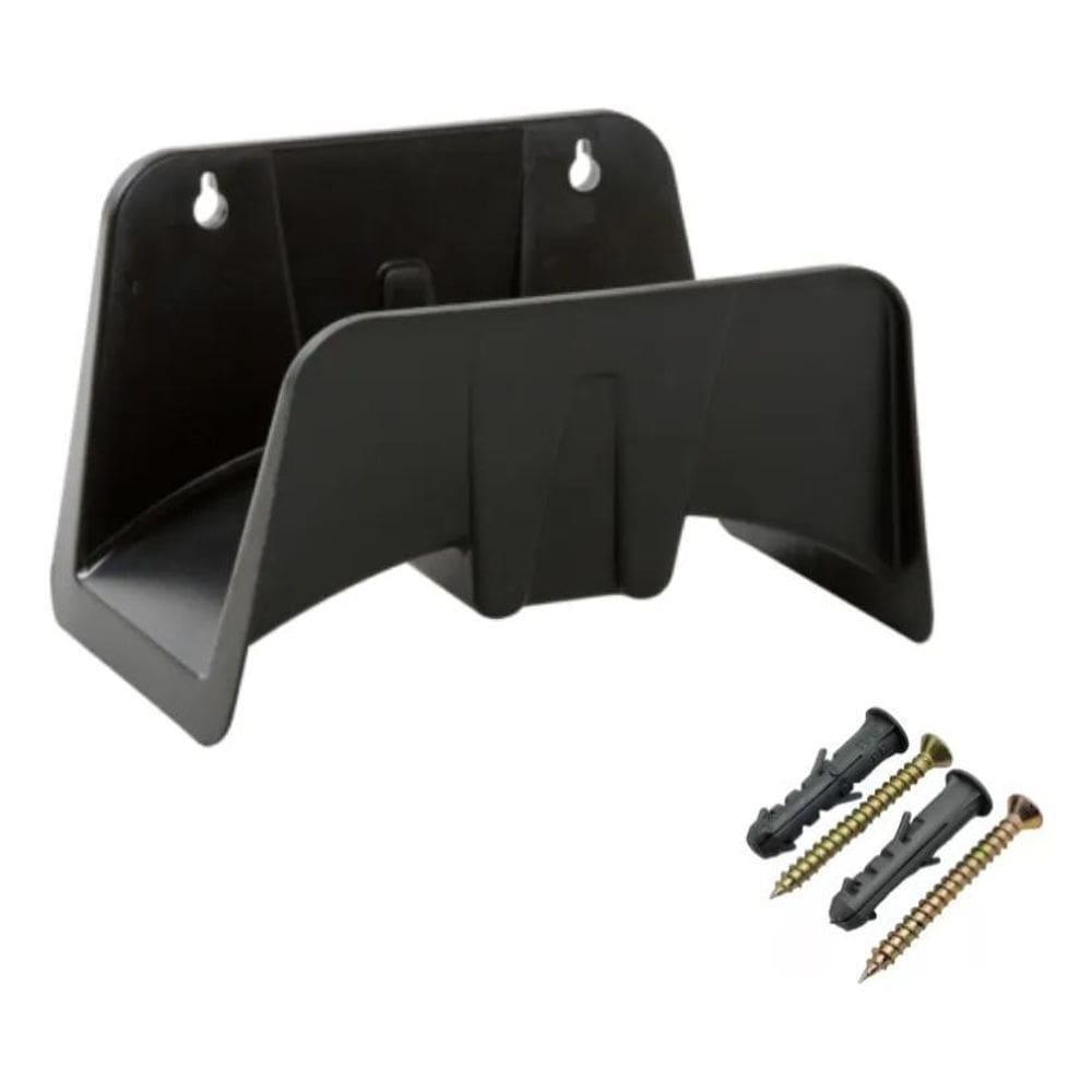 2X Suporte Plástico Plasbohn Porta Mangueira Parede Meia Lua