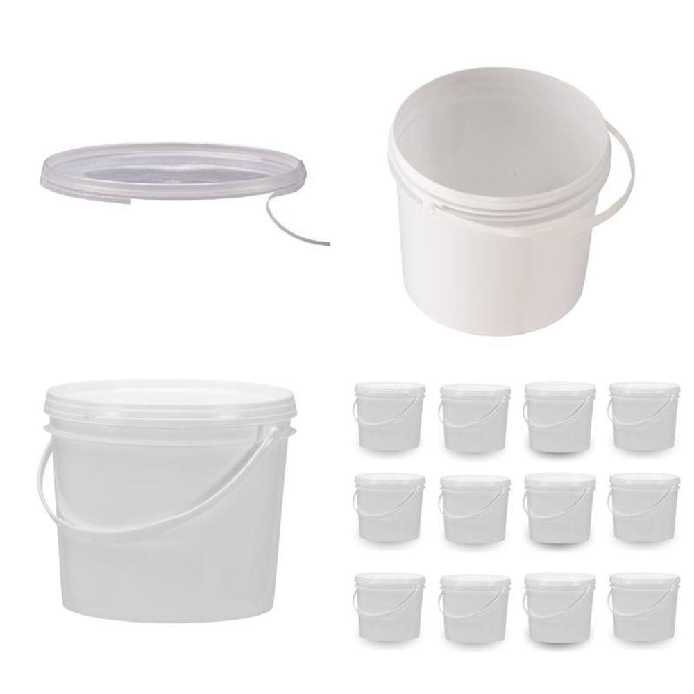Balde 1.8 Litros Branco Para Hidroponia 12 Pçs