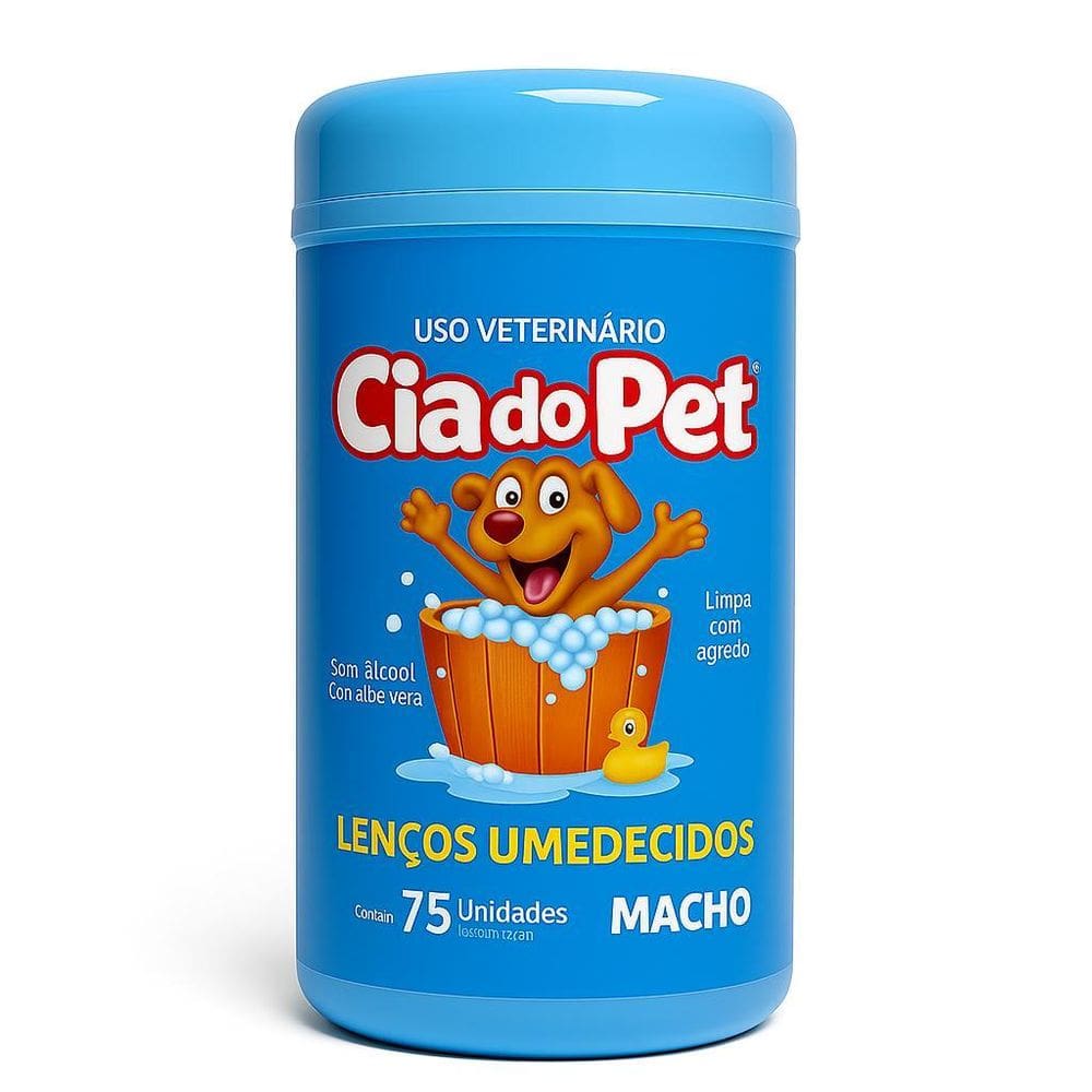 Toalhas Umedecidas Pet Cia Do Pet 75 Un Sem Álcool
