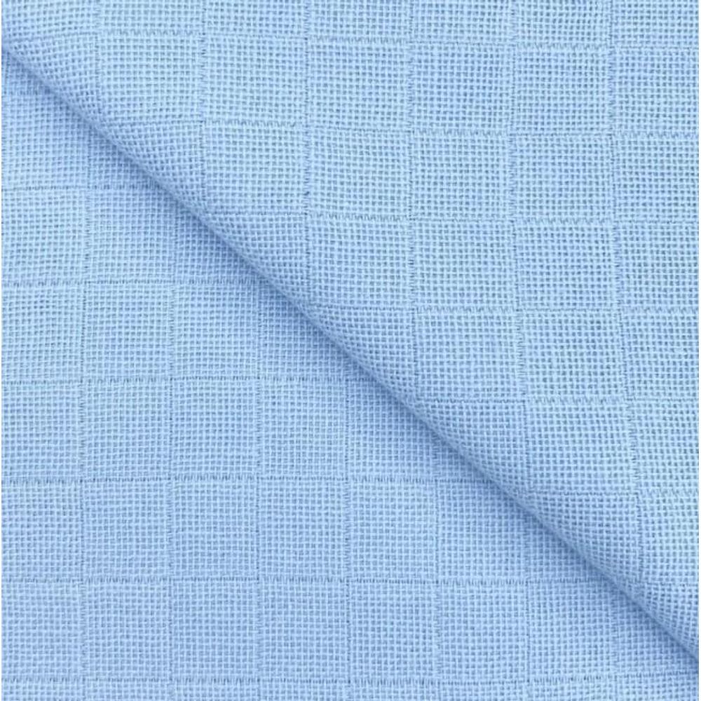 Fralda De Pano Quadriculada Bebê Por Metro Artesanato Azul