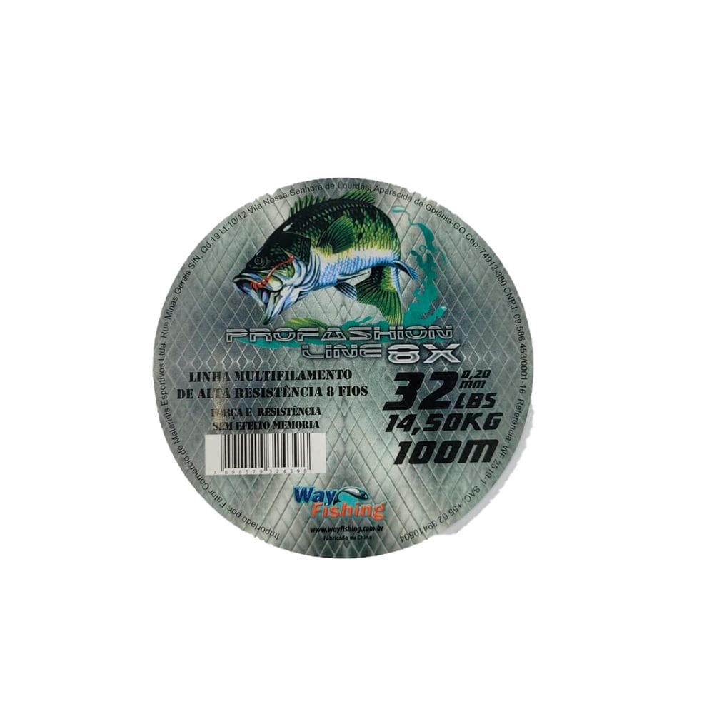 Linha Multifilamento Way Fishing Profashion Line 8X Alta Resistência