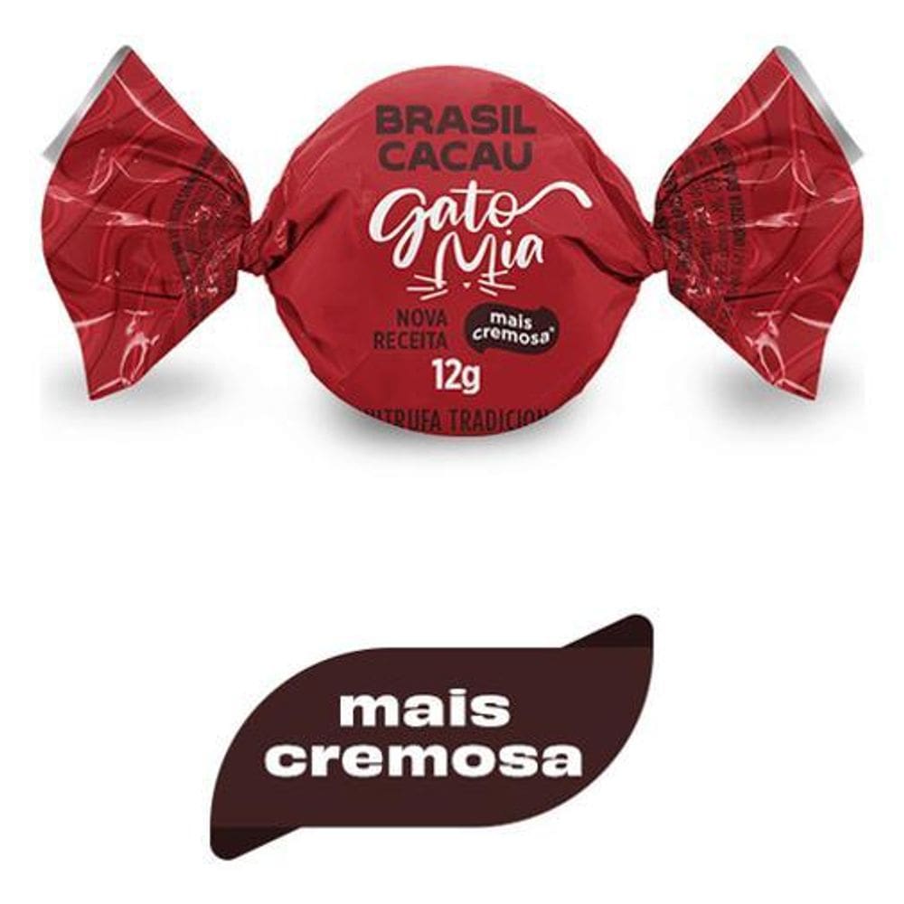 Minitrufa Chocolate Ao Leite Gato Mia 12G Brasil Cacau