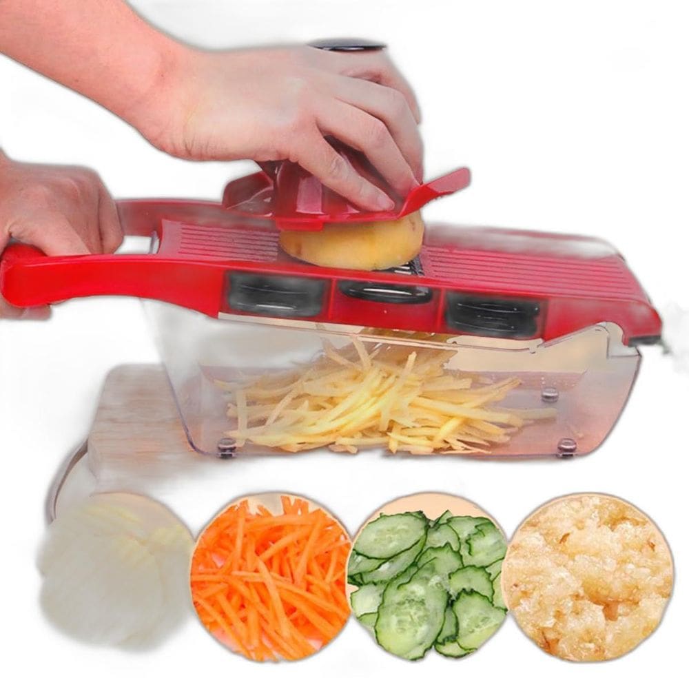 Mandolina 10 Em 1 Para Fatiar E Ralar Verduras E Frutas