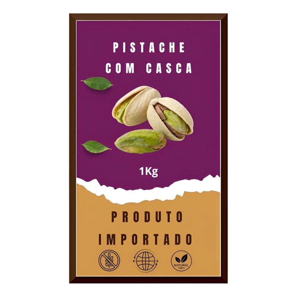 Pistache Com Casca Torrado E Salgado Importado 1Kg