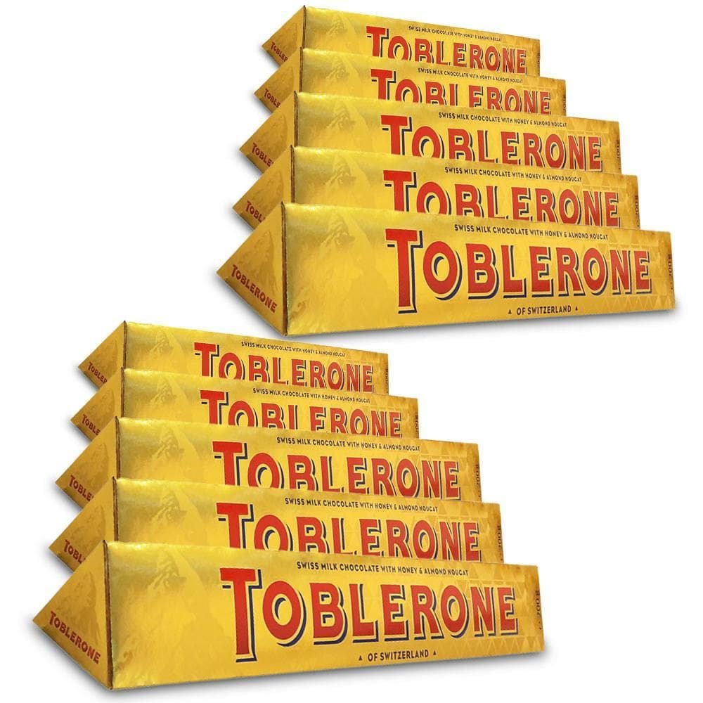 Chocolate Toblerone Milk Gold Kit 10 Unidades De 100G