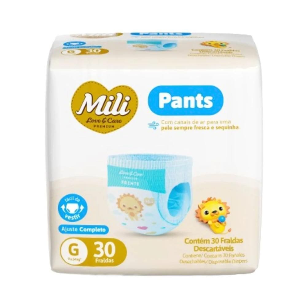 Fralda Infantil Descartável Love Care Pants Tam G Pct 30