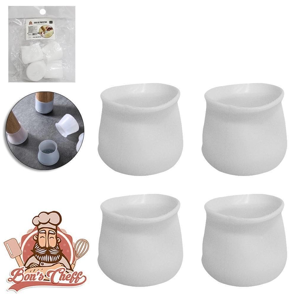 Protetor Para Moveis De Silicone Com 4 Pecas 3X3Cm De