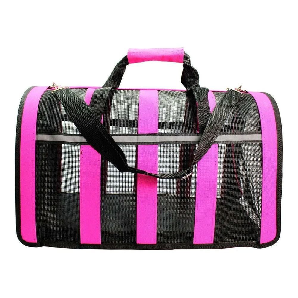 Bolsa Transporte Pet Gato Cachorro Caes Animais Esitmaçao Faixa Refletiva Passeio Viagem Aviao Carro Mala Portatil